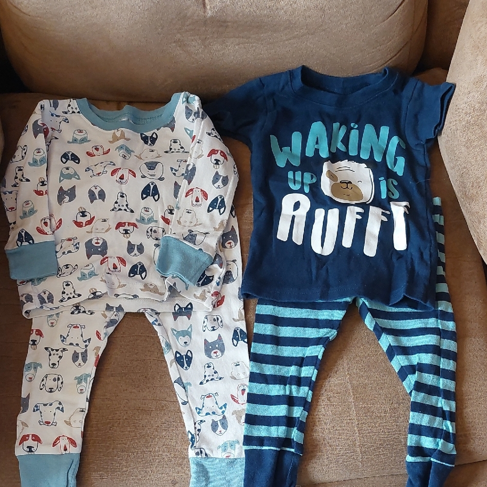 🍂❄️🌷Carter's Blue and White Dog Pajama Set